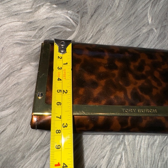 EUC Tory Burch Tortoise Gold Shell Eyeglass Sunglasses Case OS - Picture 5 of 6